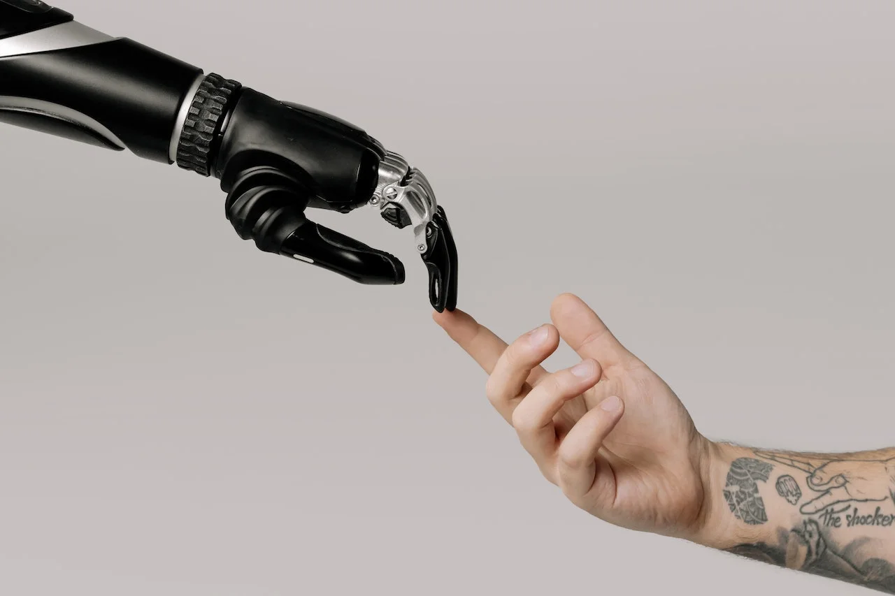 Robotic Hand with a Human hand